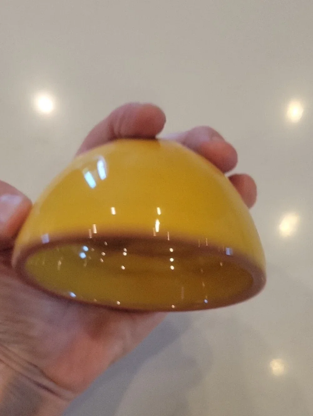 Pier 1 Nectar Yellow Glazed Terracotta Bowl